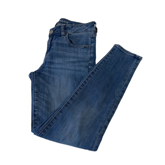 American Eagle Womens Next Level Stretch Jegging Jeans Size 6R Medium Wash Denim - Picture 9 of 14